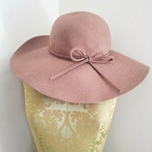 Gap Brown Wool Hat with Bow Boho Festival Chic